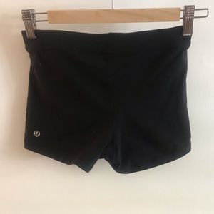 Lululemon black tight shorts